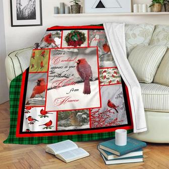 When A Cardinal Appear In Your Yard Blanket, Special Blanket, Anniversary Gift, Christmas Memorial Blanket Gift Friends and Family Gift | Mazezy UK