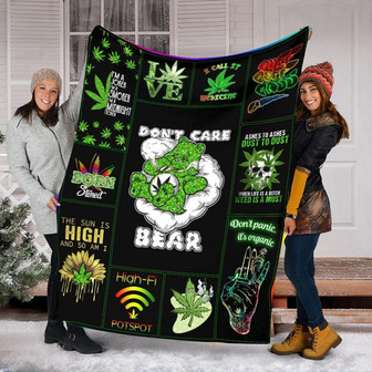 When Life Is A Bitch Weed Is A Must Blanket, Special Blanket, Anniversary Gift, Outdoor Blanket | Mazezy