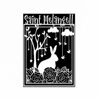 St Melangell Hares Rabbit Owner Catholic Patron Poster
