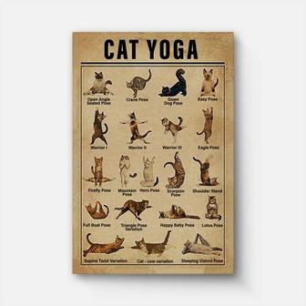 Cat Yoga Poster Artwork Wall Art Poster Canvas Prints for Home Office Living Room Decorations Canvas | Mazezy