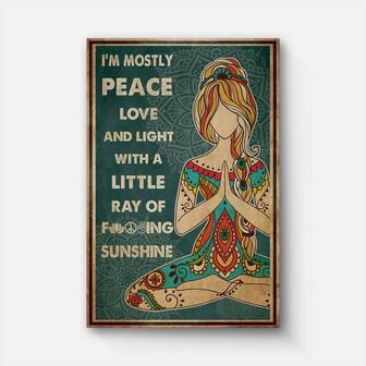 I'm Mostly Peace Girl Canvas