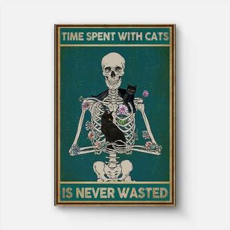 Time Spent With Cats Is Never Wasted Canvas | Mazezy