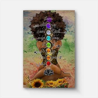 Yoga I Am Divine Connected Expressive Loved Strong Canvas | Mazezy