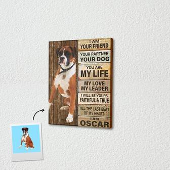 I Am Your Dog Custom Photo Dog Canvas | Gift For Dog | Personalized Dog Canvas