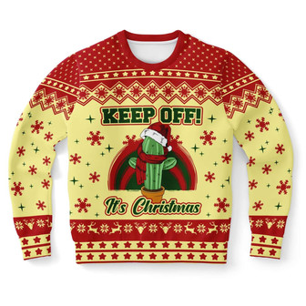 Cactus Keep Off It's Christmas Ugly Sweater - Thegiftio UK