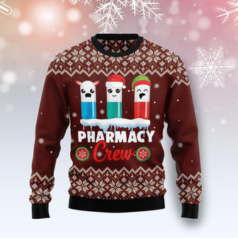 Christmas Pharmacy Crew Ugly Sweater For Men And Women - Thegiftio UK