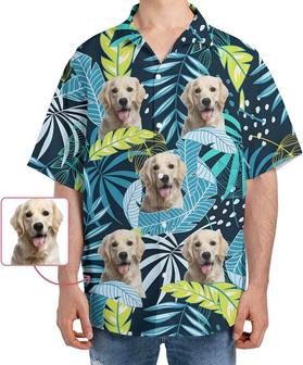 Custom Hawaiian Shirt with Face - Tropical Pet Custom Photos Hawaiian Shirts for Men- Mens Button Down Shirt - Seseable