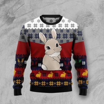 Cute Rabbit Christmas Ugly Sweater For Men And Women - Thegiftio UK