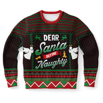 Dear Santa Define Naughty Ugly Christmas Sweater - Thegiftio UK