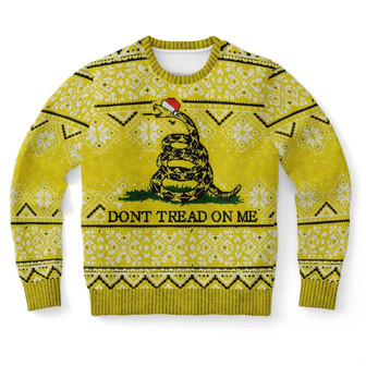Don't Tread On Me Yellow Ugly Christmas Sweater - Thegiftio UK