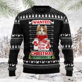 Photo Inserted Cat Treekiller Funny Family Ugly Christmas Holiday Sweater - Thegiftio UK