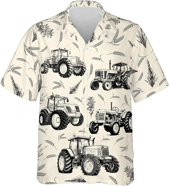Unique Tractor Hawaiian Shirts - Agriculture Button Down Mens Hawaiian Shirts Short Sleeve | Seseable CA