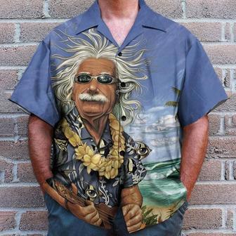 3D Albert Einstein Chilling On The Beach Custom Cosplay Hawaiian Shirt - Perfect Gift For Friends, Family | Favorety