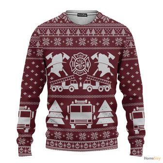 3D Fire Dept Firefighter Ugly Sweater - Best Gift For Christmas Xmas | Favorety UK