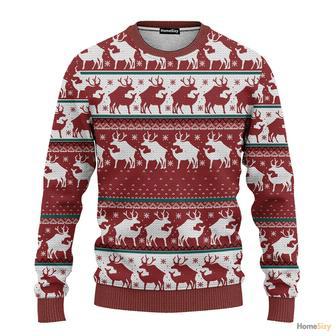 3D Red Reindeer Christmas Ugly Sweater - Best Gift For Christmas | Favorety AU