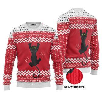 Animal Funny Dark Cat Ugly Christmas Sweater | Favorety AU