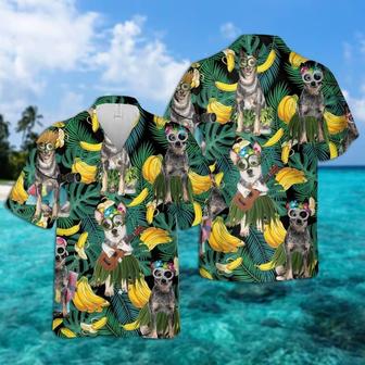 Autralian Cattle Hawaiian Shirt, Tropical Leaves Hawaiian Shirt For Men - Perfect Gift For Australian Cattle Lover, Husband, Boyfriend, Friend, Family - Seseable