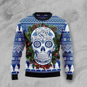 Awesome Sugar Skull Ugly Christmas Sweater For Men & Women | Favorety AU