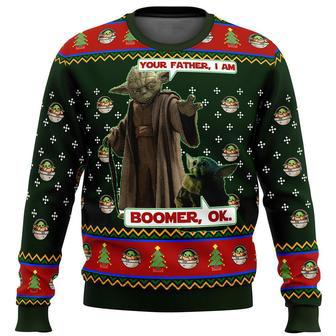 Baby Yoda Boomer Star Wars Ugly Christmas Sweaters | Favorety DE