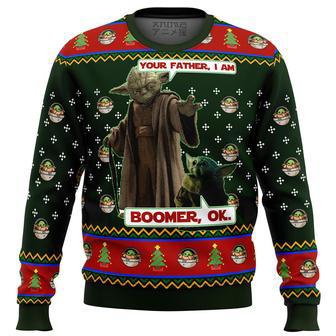 Baby Yoda Boomer Star Wars Your Father Ugly Christmas Sweater | Favorety UK