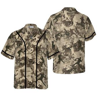 Baseball Aloha Hawaiian Shirt, Baseball Camo Pattern Aloha Shirt, Baseball Hawaiian Shirt For Summer - Perfect Gift For Men, Women, Baseball Lover - Seseable