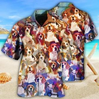 Beagle Aloha Hawaii Shirt - Dog Ball Tropical Floral Hawaiian Shirt For Summer - Perfect Gift For Dog Lovers, Friend, Family - Seseable