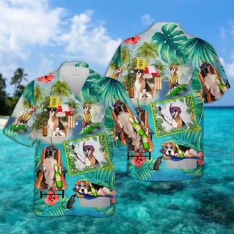 Beagle Hawaiian Shirt, Tropical Summer , Dog Surfing Hawaiian Shirt For Men - Perfect Gift For Beagle Lovers, Husband, Boyfriend, Friend, Family - Seseable