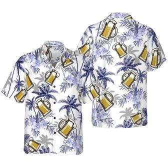 Beer Coconut Tree Seamless Hawaiian Shirt, Coconut Tree Aloha Shirt - Perfect Gift For Men Women, Beach Lovers, Friends, Family, Summer Lovers - Seseable