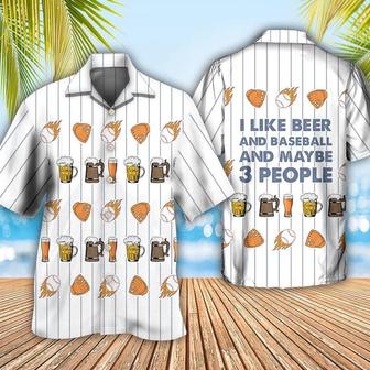 Beer Hawaiian Shirt, Beer And Baseball, I Like Beer And Baseball Aloha Shirt For Men And Women - Perfect Gift For Beer Lovers, Summer, Baseball Lovers - Seseable