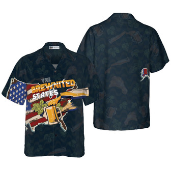 Beer Hawaiian Shirt For Summer, American Flag, The Brewnited States International Beer Day Hawaiian Shirts For Men Women, Gift For Beer Lovers - Seseable