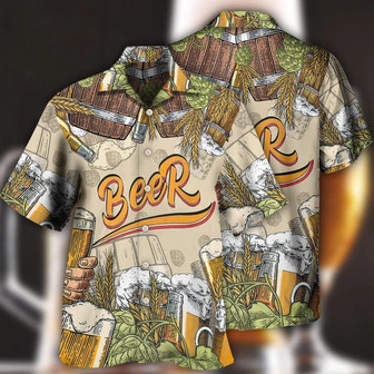 Beer Hawaiian Shirt, Let's Drink Beer, Beer Born To Drink Aloha Shirt For Men And Women - Perfect Gift For Beer Lovers | Seseable UK