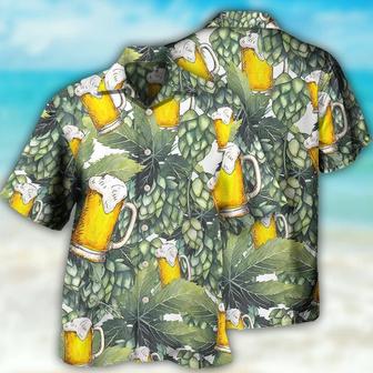 Beer Hawaiian Shirt, Tropical Beer Craft, Beer And Hops Aloha Shirt For Men And Women - Perfect Gift For Beer Lovers, Summer - Seseable