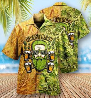 Beer Hawaiian Shirt, Tropical Fruit, Wheat Field, Craft Beer Aloha Shirt For Men And Women - Perfect Gift For Beer Lovers, Summer - Seseable