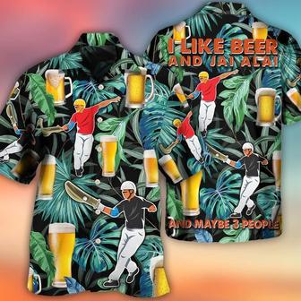 Beer Hawaiian Shirt, Tropical Leaves Pattern, Beer And Jai Alai Aloha Shirt For Men And Women - Perfect Gift For Beer Lovers, Summer | Favorety AU