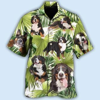 Bernese Mountain Aloha Hawaii Shirt - Bernese Mountain Dog Tropical Leaf Lover Hawaiian Shirt For Summer - Perfect Gift For Dog Lovers, Friend, Family - Seseable