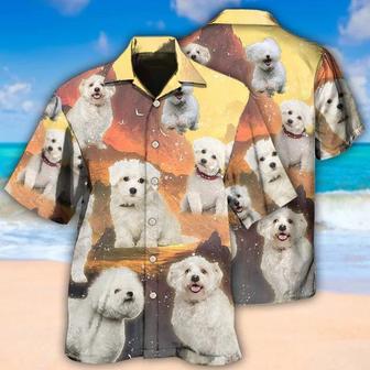 Bichon Frise Aloha Hawaii Shirt - Bichon Frise Dog Lovely Sunset Hawaiian Shirt For Summer - Perfect Gift For Dog Lovers, Friend, Family - Seseable