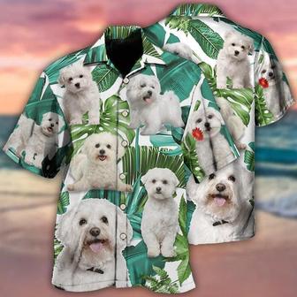 Bichon Frise Aloha Hawaii Shirt - Bichon Frise Dog Tropical Leaf Style Hawaiian Shirt For Summer - Perfect Gift For Dog Lovers, Friend, Family - Seseable