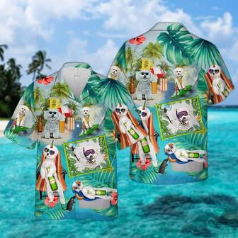 Bichon Frise Surfing Hawaiian Shirt, Tropical Summer Aloha Shirt For Men - Perfect Gift For Bichon Frise Lovers, Husband, Boyfriend, Friends, Family - Seseable