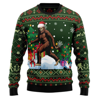 Big Foot Xmas Ugly Christmas Sweater For Men And Women - Thegiftio UK