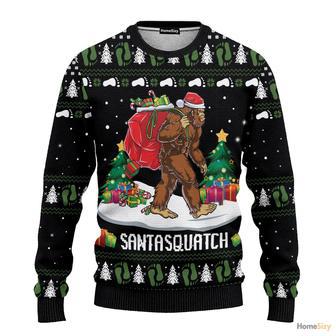 Bigfoot Santasquatch Ugly Christmas Sweater For Men And Women | Favorety UK