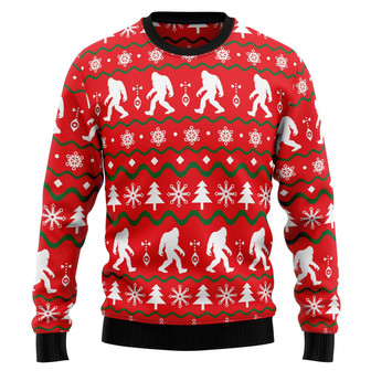 Bigfoot Ugly Christmas Sweater For Men And Women - Thegiftio UK