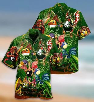 Billiard Hawaiian Shirt, Billiard Dragon Aloha Hawaiian Shirt, Billiard Ball Aloha Shirt For Men - Perfect Gift For Billiard Lovers - Seseable