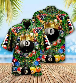 Billiard Hawaiian Shirt, Billiard Warning Pool On Duty Aloha Hawaiian Shirt, King 's Billiard Ball Aloha Shirt For Men - Gift For Billiard Lovers - Seseable
