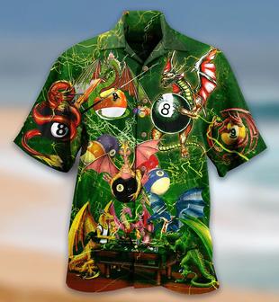 Billiard Hawaiian Shirt, Dragon Aloha Hawaiian Shirt For Summer, Dragon And Billiard Balls Love Life Cool Hawaiian Shirt For Men Women, Dragon Lovers - Seseable