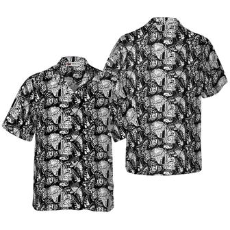 Black And White Butterfly Hawaiian Shirt, Colorful Summer Aloha Shirts For Men Women, Perfect Gift For Husband, Wife, Boyfriend, Friend - Seseable