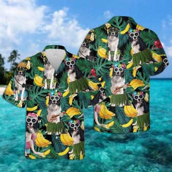 Border Collie Hawaiian Shirt, Tropical Summer Aloha Shirt For Men- Perfect Gift For Border Collie Lovers, Husband, Boyfriend, Friends, Family - Seseable