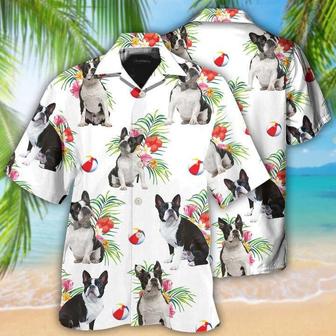 Boston Terrier Aloha Hawaii Shirt - Dog Ball Tropical Floral Hawaiian Shirt For Summer - Perfect Gift For Dog Lovers, Friend, Family - Seseable