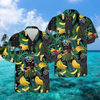 Bouvier des Flandre Hawaiian Shirt, Tropical Summer Leaves Aloha Shirt For Men - Perfect Gift For Bouvier des Flandre Lovers, Friends, Family - Seseable