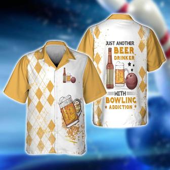 Bowling Hawaiian Shirt - Just Another Beer Drinker with a Bowling Aloha Hawaiian Shirt - Gift For Friend, Family, Bowling Lovers - Seseable