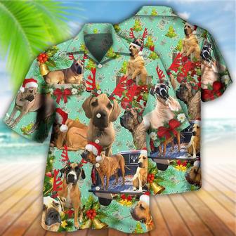 Boxer Hawaiian Shirt, Cute Dog Merry Christmas Aloha Hawaiian Shirt For Summer, Gift For Men Women, Dog Lover, Friends, Family - Seseable